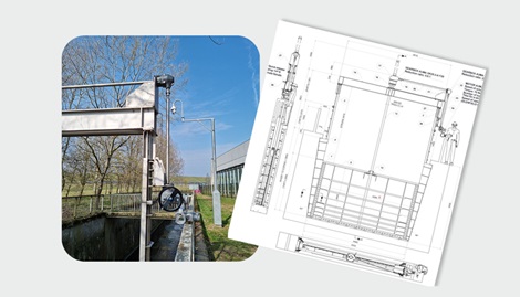 Penstock Installation on Major Reservoir -  Technical Drawing