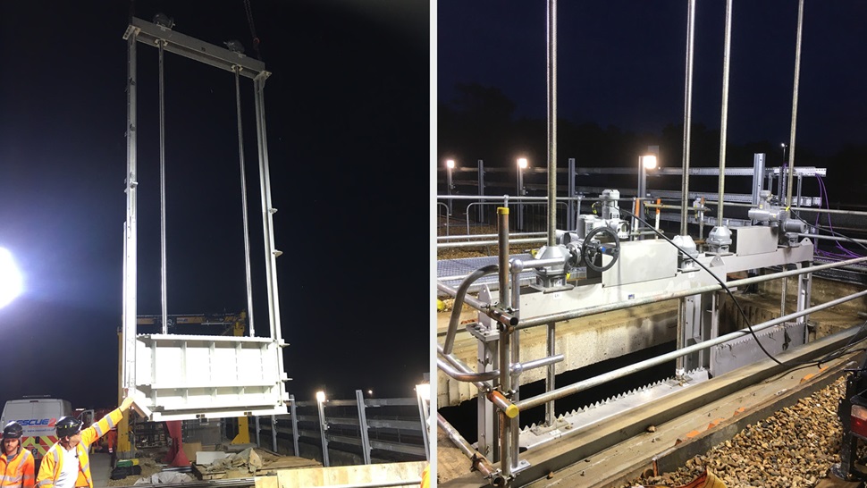 Glenfield Invicta Penstock Installation at Mogden Treatment Works 