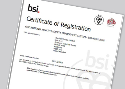 BSI Certificate of Registration – Occupational Health & Safety Management 