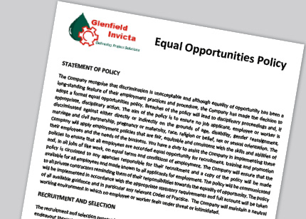 Glenfield Invicta's Equal Opportunities Policy